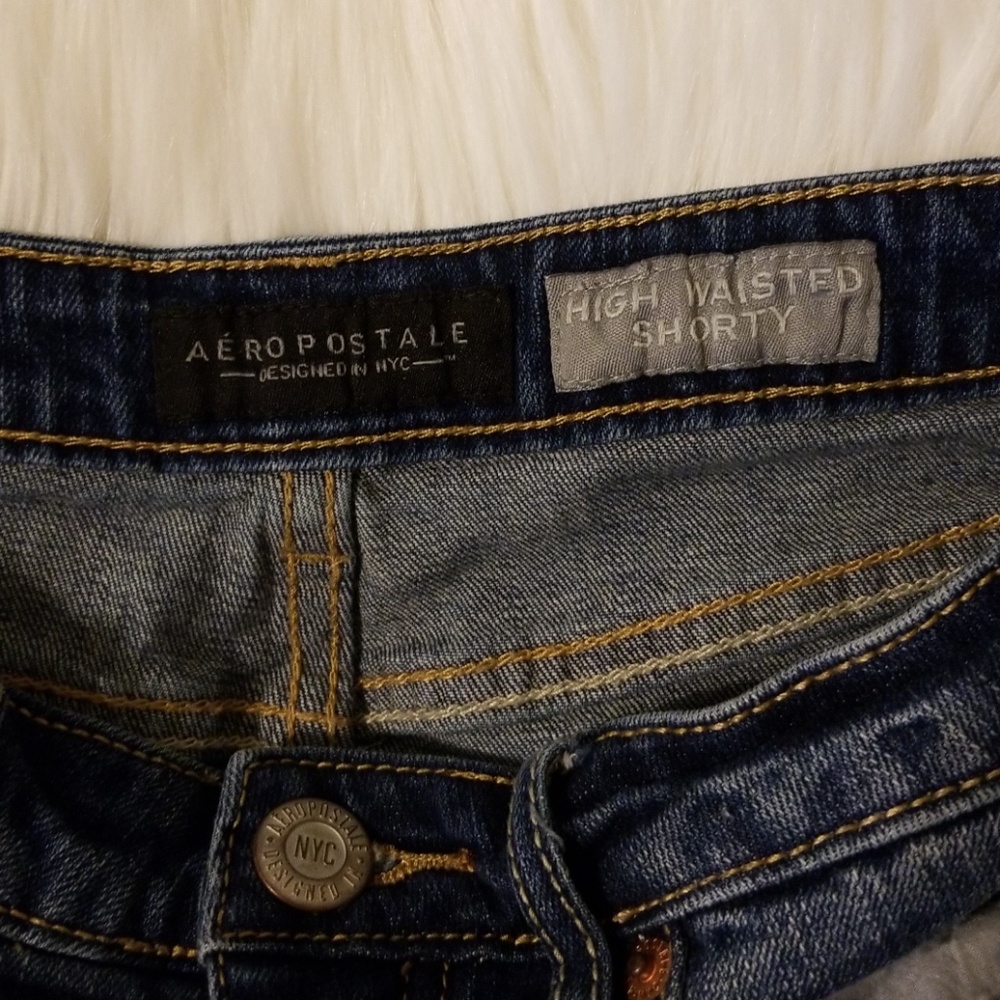 Aeropostale High Waist Jean Shorts - Picture 3 of 5